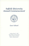 2005 Suffolk University commencement program, Law School