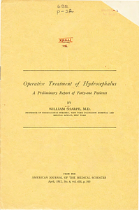 Operative treatment of hydrocephalus: a preliminary report of forty-one patients