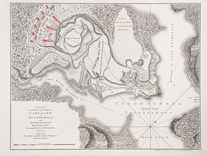 A plan of the town and fort of Carillon at Ticonderoga
