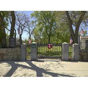 Westerly Burying Ground plaque