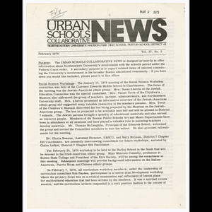 Urban Schools Collaborative News