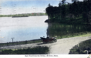 Spot Pond from the Bridge, Melrose, Mass.: Stoneham, Mass.