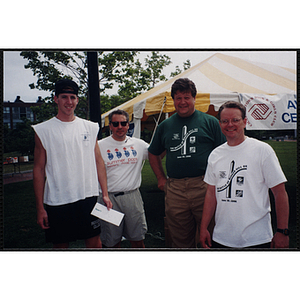 A group of men pose for a group shot at the Battle of Bunker Hill Road Race