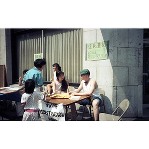 Voter registration table