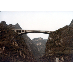 Bridge between two mountainsides