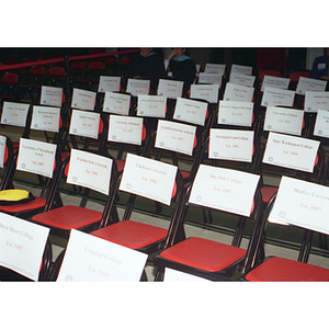 Reserved seats at the inauguration of President Freeland