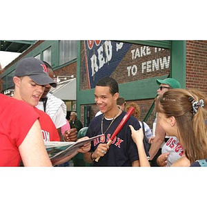 Torch Scholars outside Fenway Park