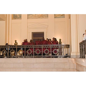 A choir sings at the Museum of Fine Arts for President Aoun's inauguration