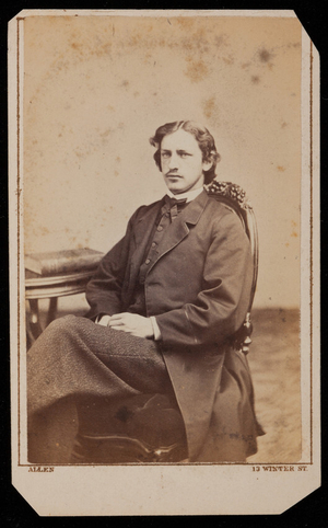 Studio portait of an unnamed man, Boston, Mass., ca. 1862-1863