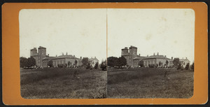Stereograph of the exterior of the State Reform School, Westborough, Mass., undated