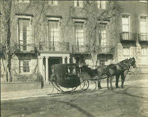 Exterior view of W. A. Wadsworth House, third Harrison Gray Otis House, 45 Beacon St., Boston, Mass., 6 March 1907