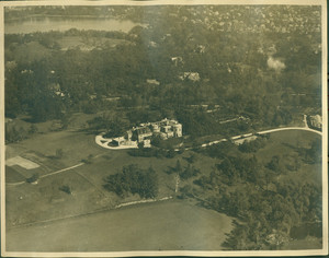 Aerial view of the Larz Anderson Estate, Brookline, Mass., undated