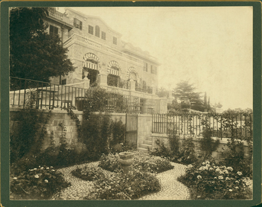 Exterior view of Sunset Rock, the Spaulding brothers estate, Prides Crossing, Beverly, Mass., undated
