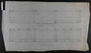 Elevation Toward Staircase and Elevation Opposite Staircase, Ball Room, House of F.H. Prince, Esq., Boston, Mass., undated