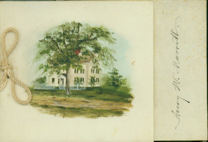 Place card for Avery W. Marrett, centennial anniversary, Marrett House, Standish, Maine