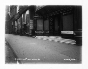 Sidewalk at 340 Washington St., sec. 5, Boston, Mass., November 13, 1904