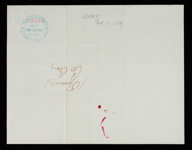 Henry L. Abbot to Thomas Lincoln Casey, February 11, 1869