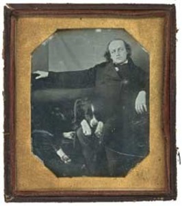 Benjamin F. Butler with a dog