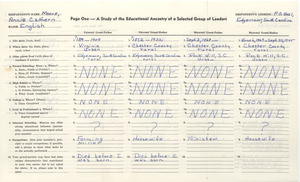 Student family histories: Moore, Annie Cathern