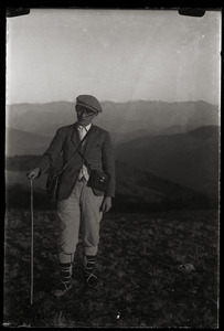 Joseph Obrebski: self-portrait, standing in a field