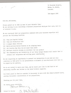 Letter from Dermot F. Mooney to Mark H. McCormack