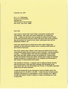 Letter from Mark H. McCormack to J. R. McMenamin