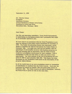 Letter from Mark H. McCormack to Charles Adams