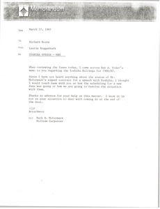 Memorandum from Laurie Roggenburk to Richard Moore