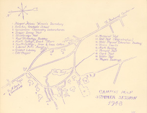 Campus map [University of Massachusetts Amherst] Summer session 1948