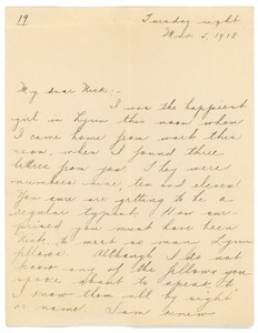 Letter from Letitia Crane to Frank F. Newth