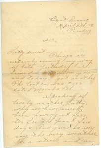 Letter from Frank F. Newth to Letitia Crane