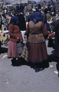 Clothing trade at Belgrade market