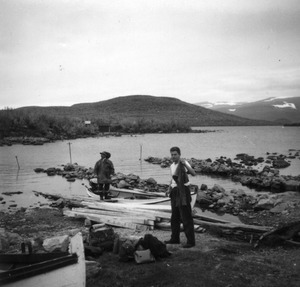 Joel M. Halpern on shore of Lake Torneträsk
