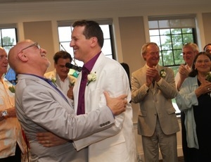 State Representative Frank Ferri and longtime partner Anthony Caparco are married at Harbor Lights Country Club