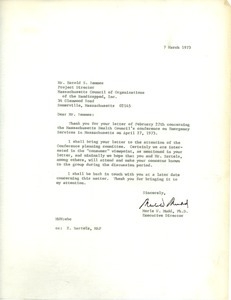 Letter from Merle W. Mudd to Harold S. Remmes