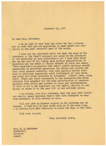 Letter from W. E. B. Du Bois to L. A. Mathews