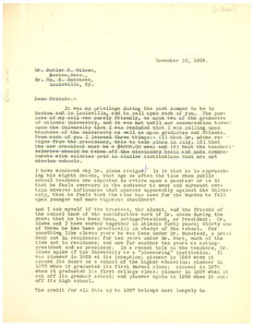 Letter from Edgar H. Webster to Butler R. Wilson and William B. Matthews