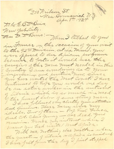 Letter from William H. York to W. E. B. Du Bois