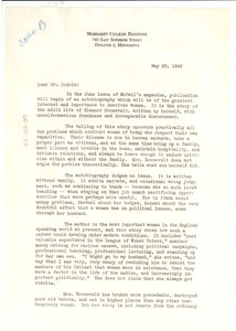 Letter from Mary Culkin Banning to W. E. B. Du Bois
