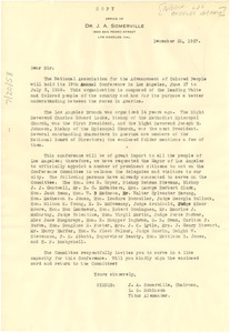Circular letter from NAACP Los Angeles Branch to unidentified correspondent