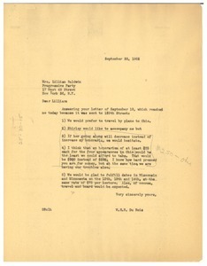 Letter from W. E. B. Du Bois to Progressive Party