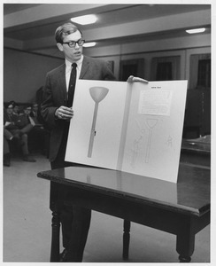 Unidentified student showing invention