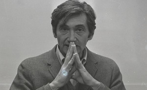 Howard Zinn at tenure protest meeting for Edgar Bottome