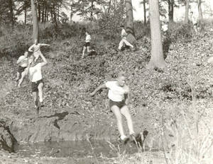 Water Jump on Commando Course (c. 1942)