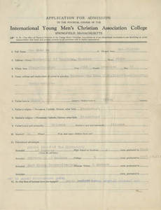 Application for Tsu Shao Wu (Oct. 25, 1930)