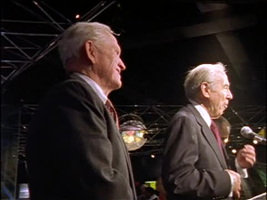 NOVA; Speeches by James "Jim" Lovell, Frank Borman, and William "Bill" Anders, astronauts on the Apollo 8 mission at the Museum of Science and Industry, Chicago, Illinois