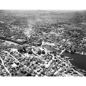 Center area, industrial buildings and residential area, Sanford, ME