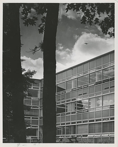 Airplane above the Beveridge Center