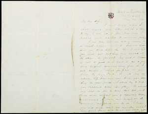 Letter from Luther Bruen, Camp in Tompkins Square, NY to Augusta Bruen, 1863 August 26