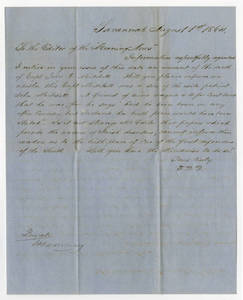 Letter by T.D.D. to the Editor of the Savannah Morning News, asking if the late Capt John C. Mitchell was the son of exiled patriot John Mitchell